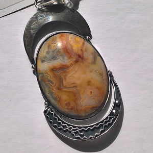 New Artisan Sterling Silver Jasper Pendant